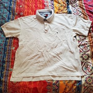 Tommy Hilfiger Mens White Polo Golf Shirt XL